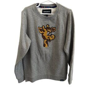 Bonobos Kids Grey Sweatshirt Toys R Us Collab Embroidered Jeffrey Giraffe Sz 10